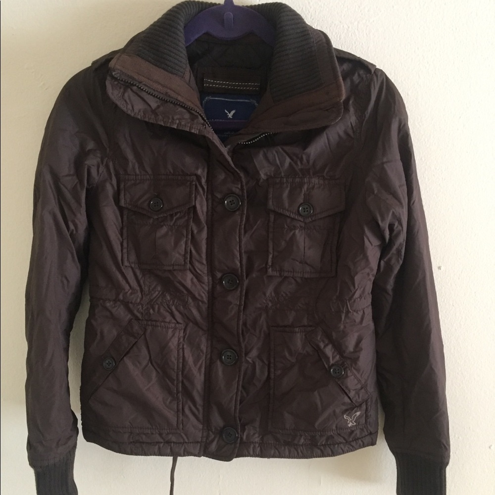 American Eagle Brown Puff Jacket - image 1
